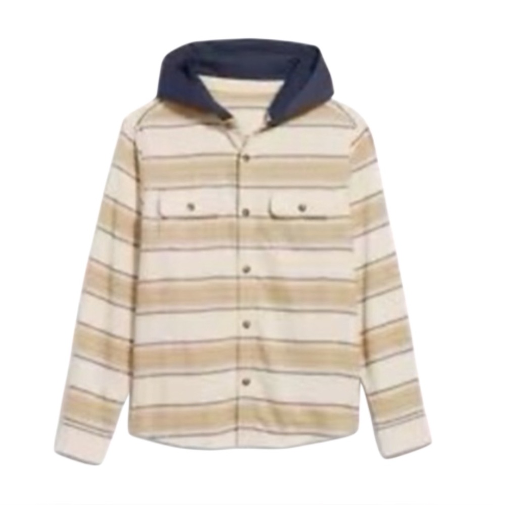 VARIOUS Casual Hooded Flannel Shirt
